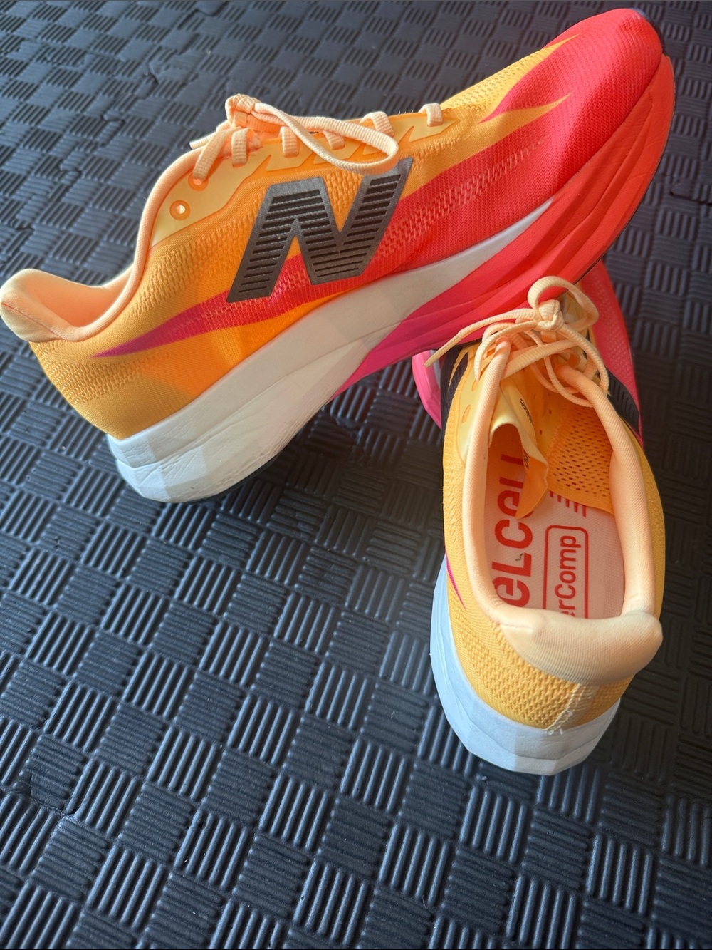New Balance Women’s FuelCell SuperComp Running Shoes - Pink & Yellow - Picture 2 of 4